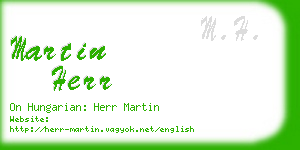 martin herr business card